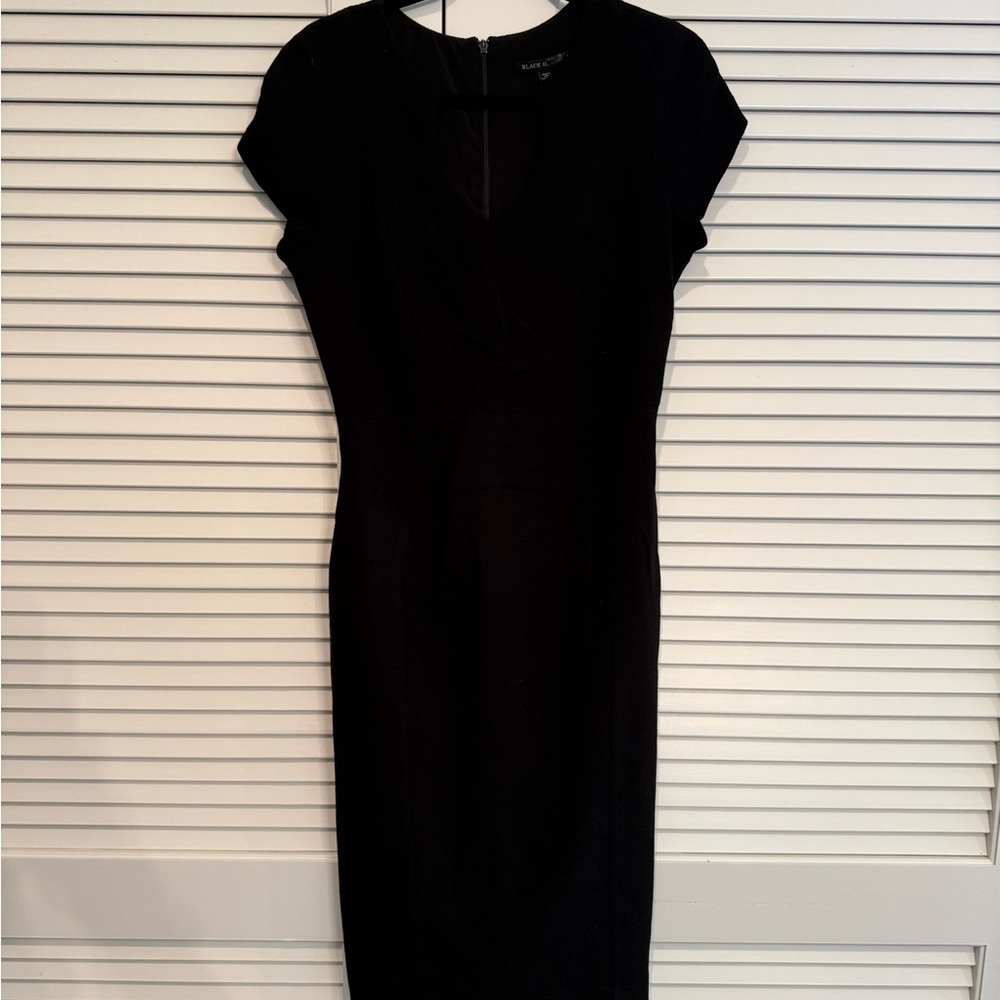 Black Halo Classic Black Midi Dress